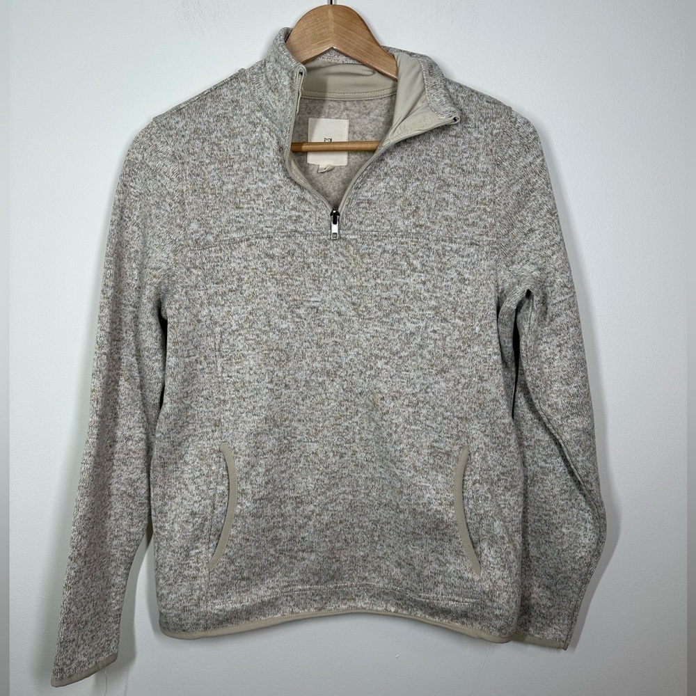THREAD & Supply Beige‎ 1/4 Sweater Small